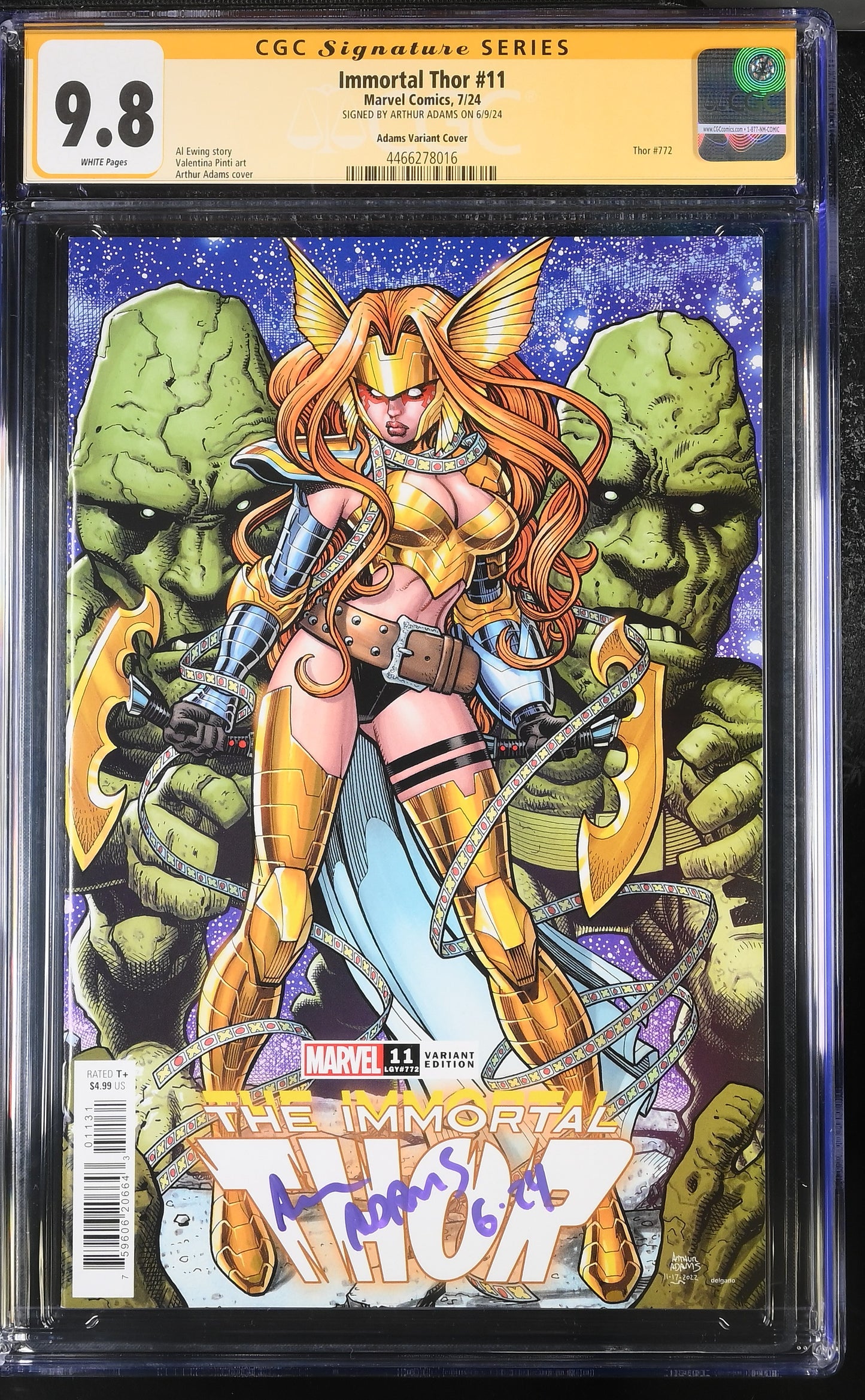 Immortal Thor #11 - CGC SS 9.8 - Signed Art Adams