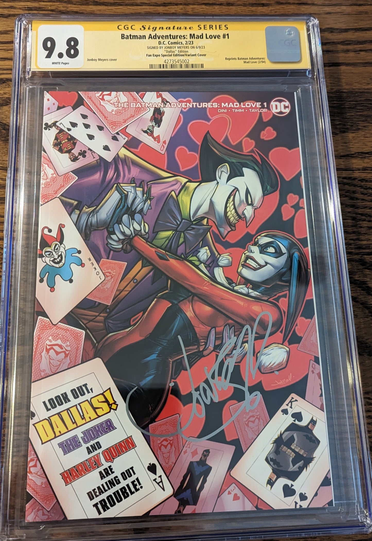 Batman Adventures: Mad Love #1 - Fan Expo Dallas Exclusive - CGC 9.8 - Signed by Jonboy Myers
