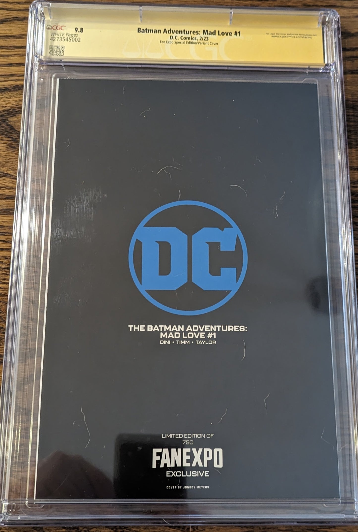 Batman Adventures: Mad Love #1 - Fan Expo Dallas Exclusive - CGC 9.8 - Signed by Jonboy Myers
