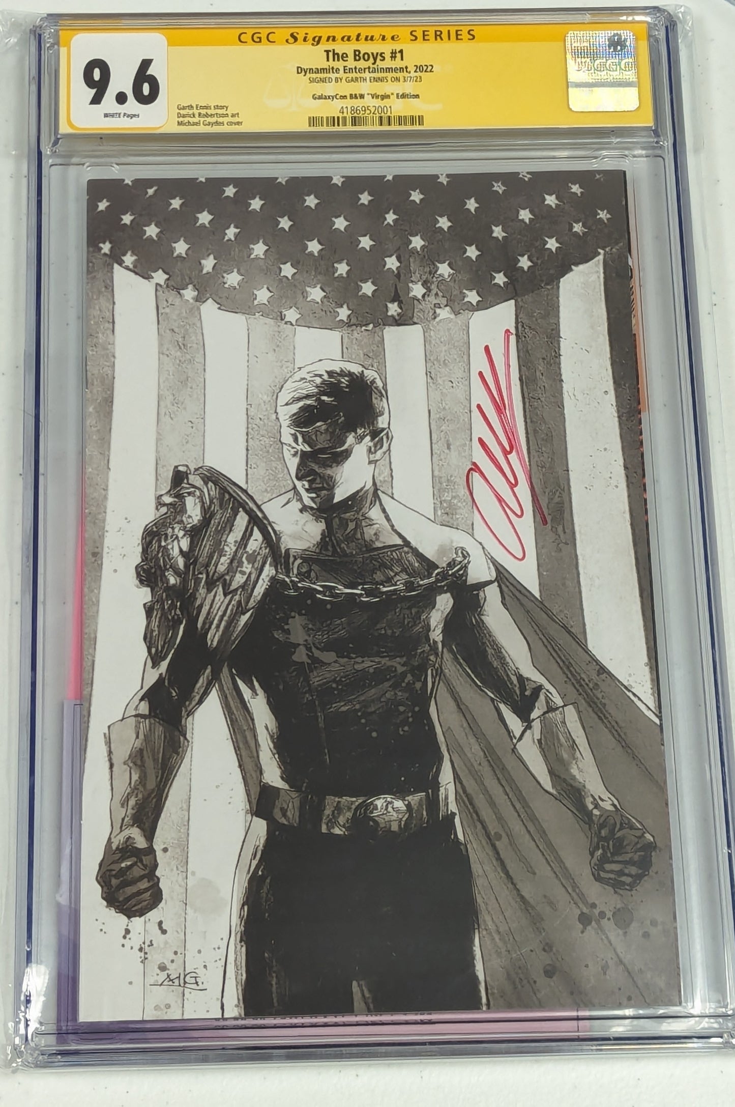 The Boys #1 GalaxyCon Edition Virgin - CGC SS 9.6 - signed by Garth Ennis