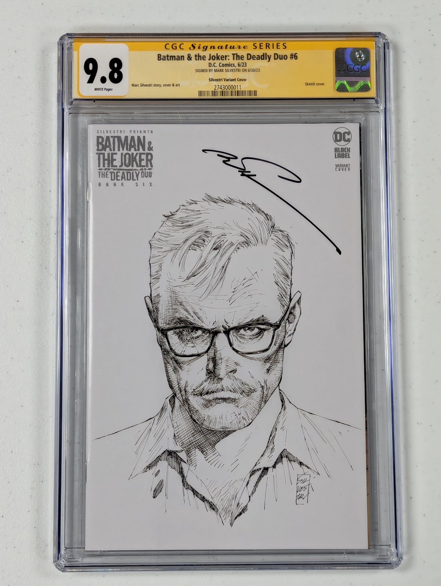 Batman & the Joker: Deadly Duo #6 1:50 (2023) - CGC SS 9.8 - signed by Marc Silvestri