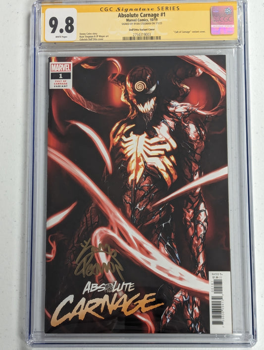 Absolute Carnage #1 (2019) Dell'Otto Variant - CGC SS 9.8 - signed by Ryan Stegman