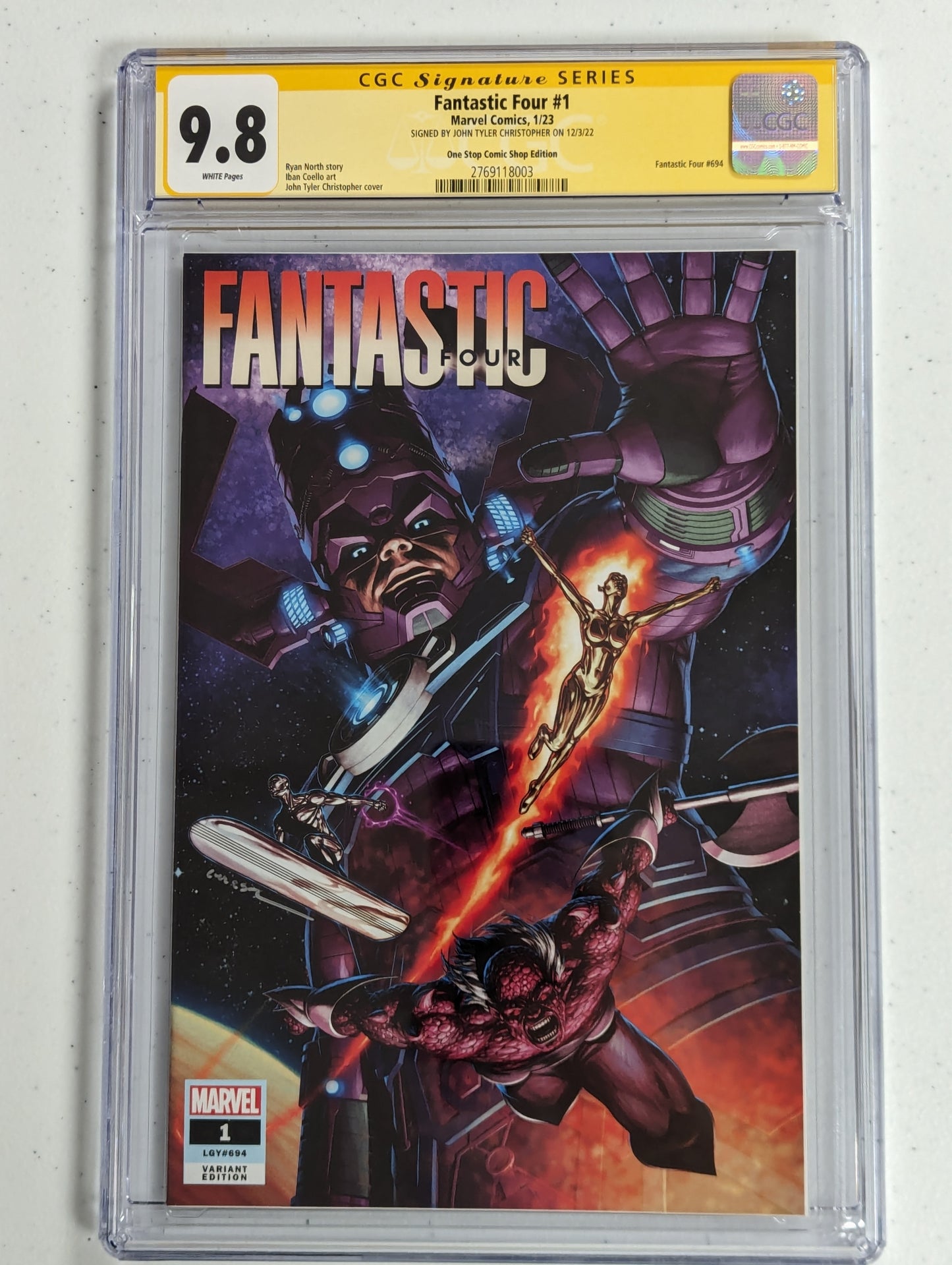 Fantastic FOur #1 (2023) One Stop Comic Shop Variant - CGC SS 9.8 - Signed by JTC