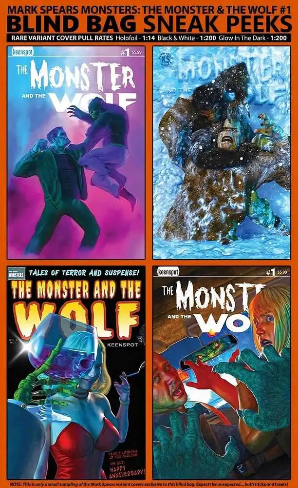 Mark Spears Monsters The Monster and the Wolf #1 Blind Bag LOT OF 25