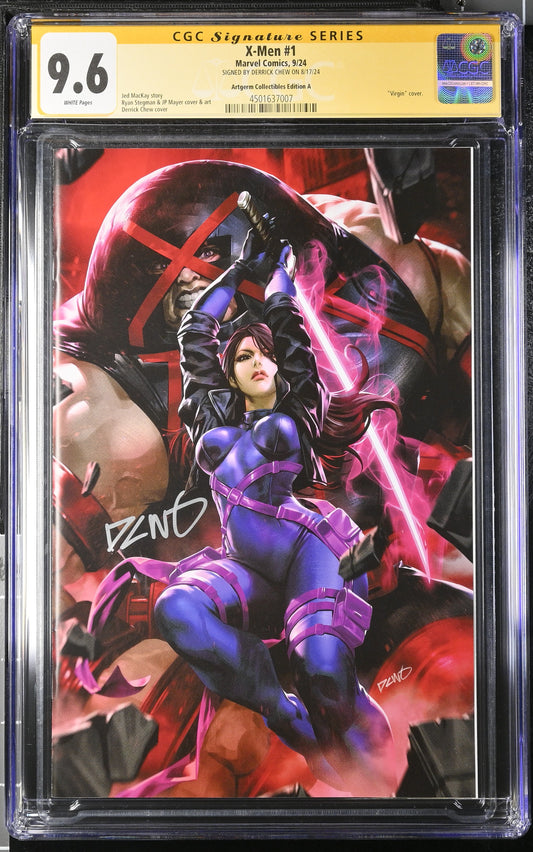 X-men #1 (2024) Fan Expo Artgerm Virgin - CGC SS 9.6 - Signed by Derrick Chew