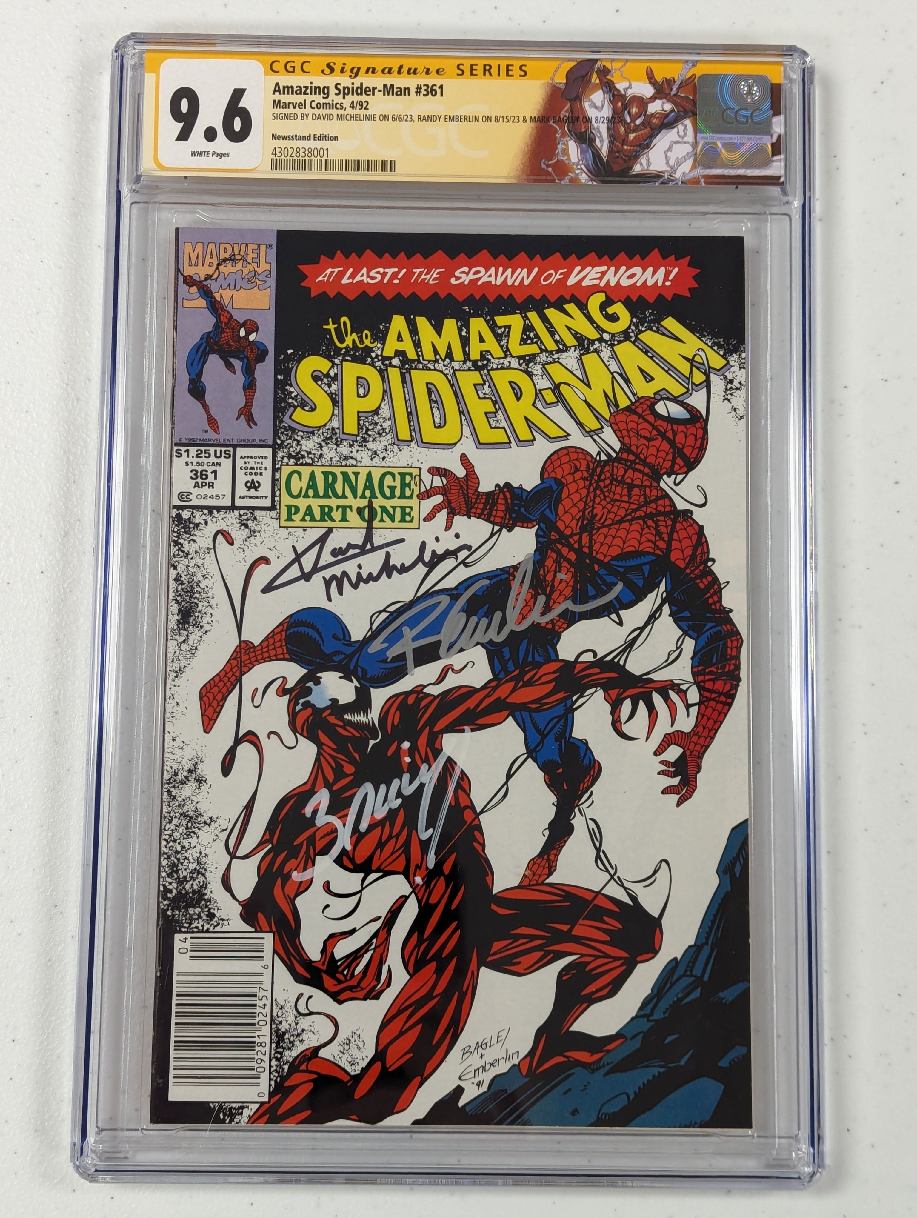 Amazing Spider-Man #361 Newsstand (1992) - CGC SS 9.6 - signed by 