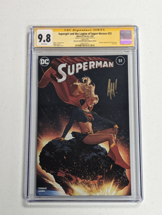 Supergirl and the Legion of Superheroes #23 Mexican Edition SDCC Foil (2023) - CGC SS 9.8 - signed by Adam Hughes