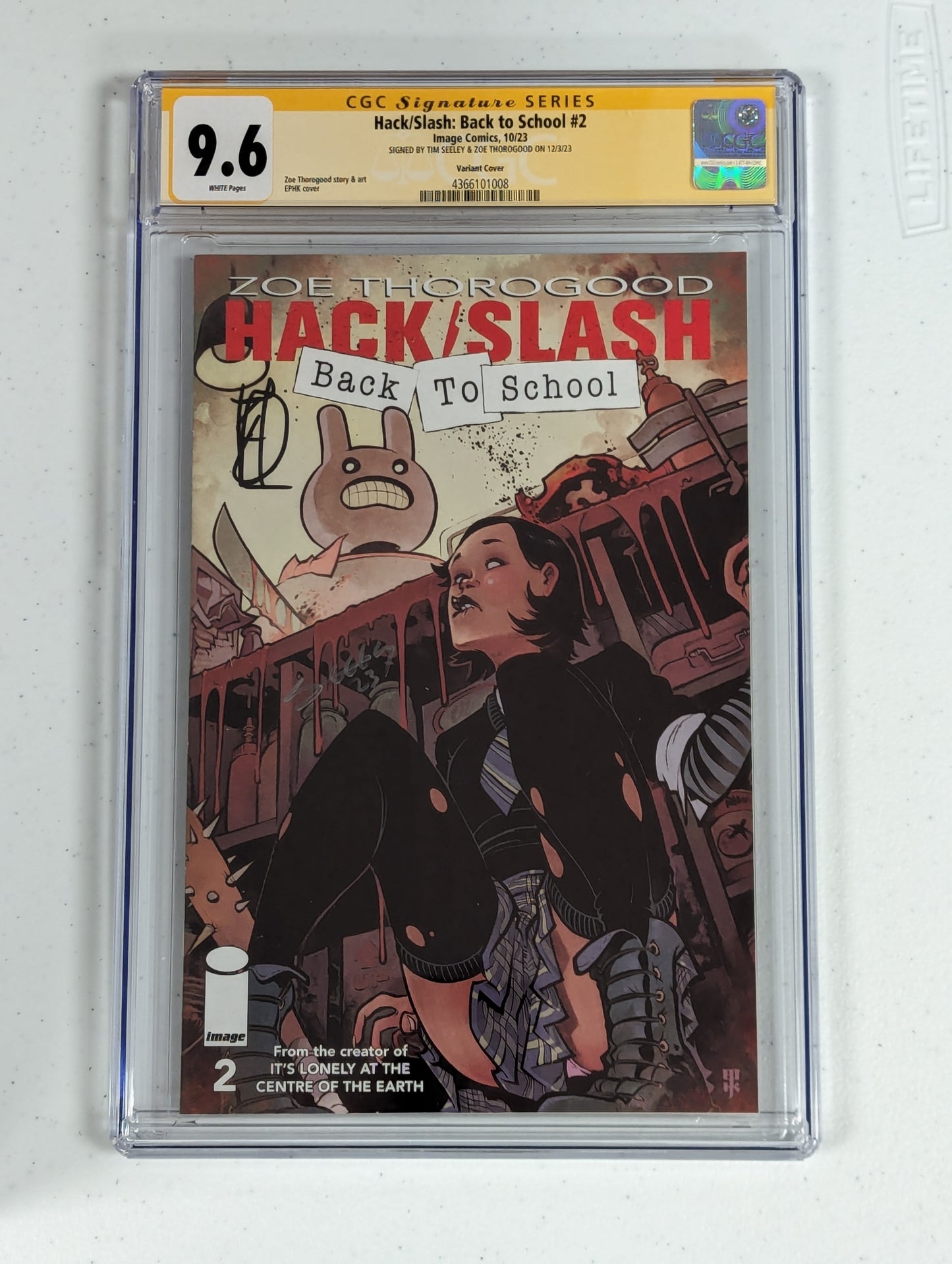 Hack/Slash: Back to School #2 - CGC SS 9.6 - signed by Tim Seely and Zoe Thorogood