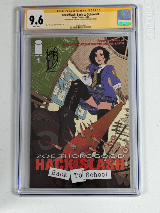 Hack/Slash: Back to School #1 - CGC SS 9.6 - signed by Tim Seely and Zoe Thorogood