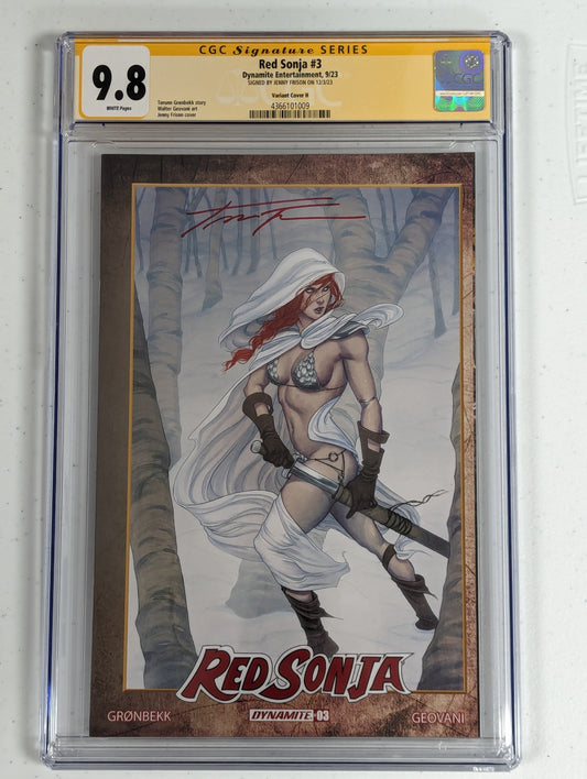 Red Sonja #3 Cover H - CGC SS 9.8 - signed by Jenny Frison