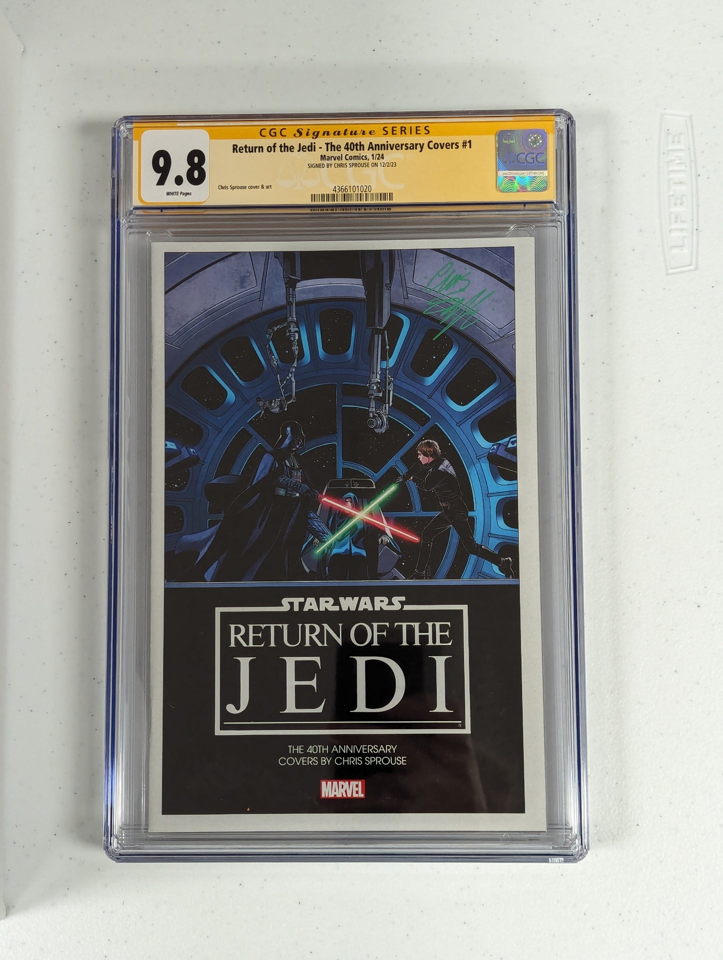 Return of the Jedi 40th Anniversary Covers - CGC SS 9.8 - signed by Chris Sprouse in Green