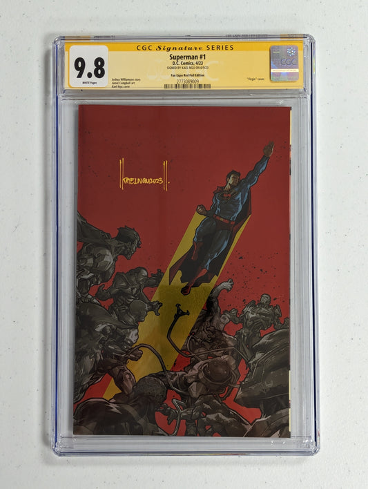 Superman #1 (2023) Fan Expo Red Foil - CGC SS 9.8 - Signed by Kael Ngu