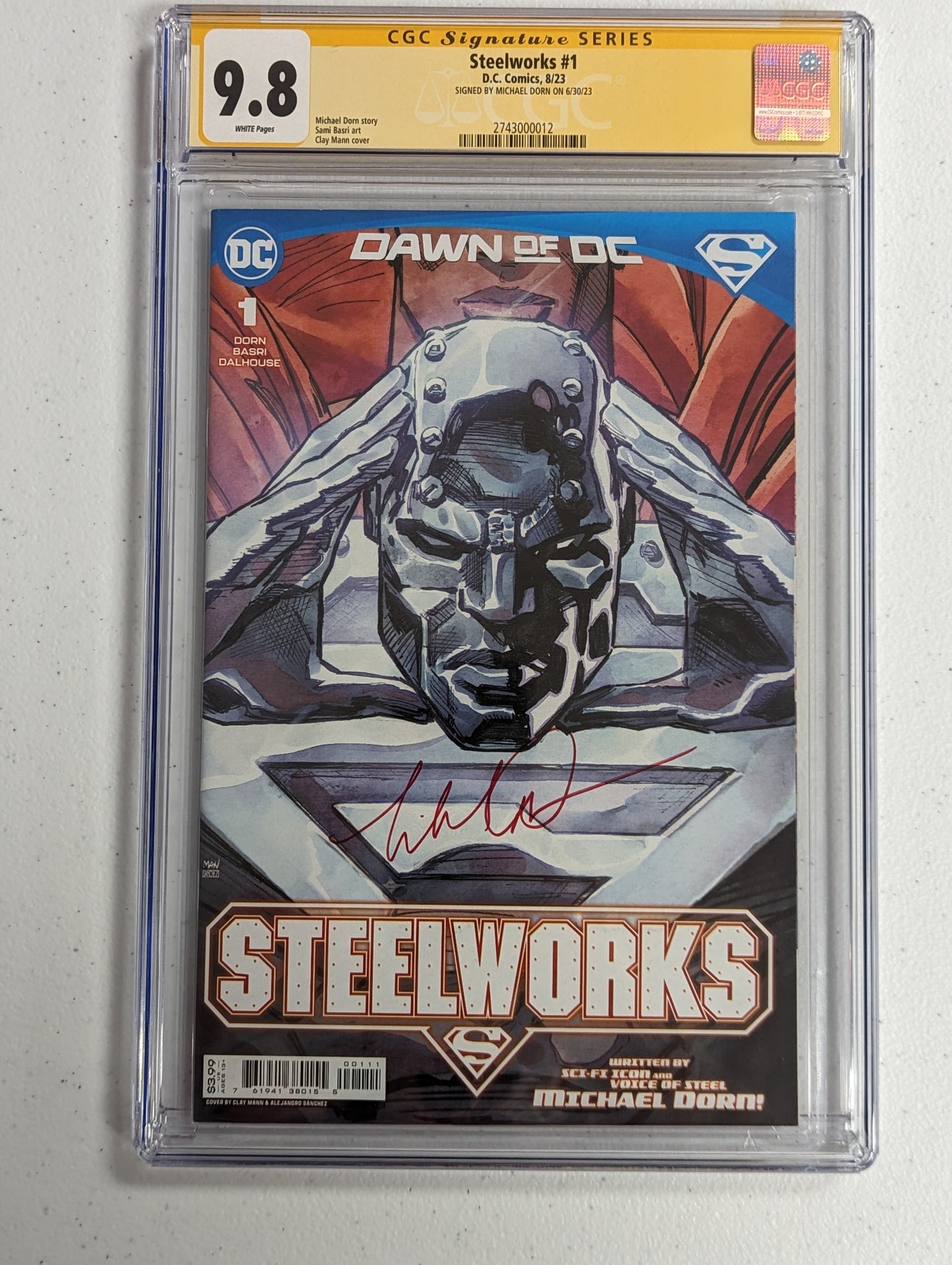 Steelworks #1 (2023) - CGC SS 9.8 - signed by Michael Dorn