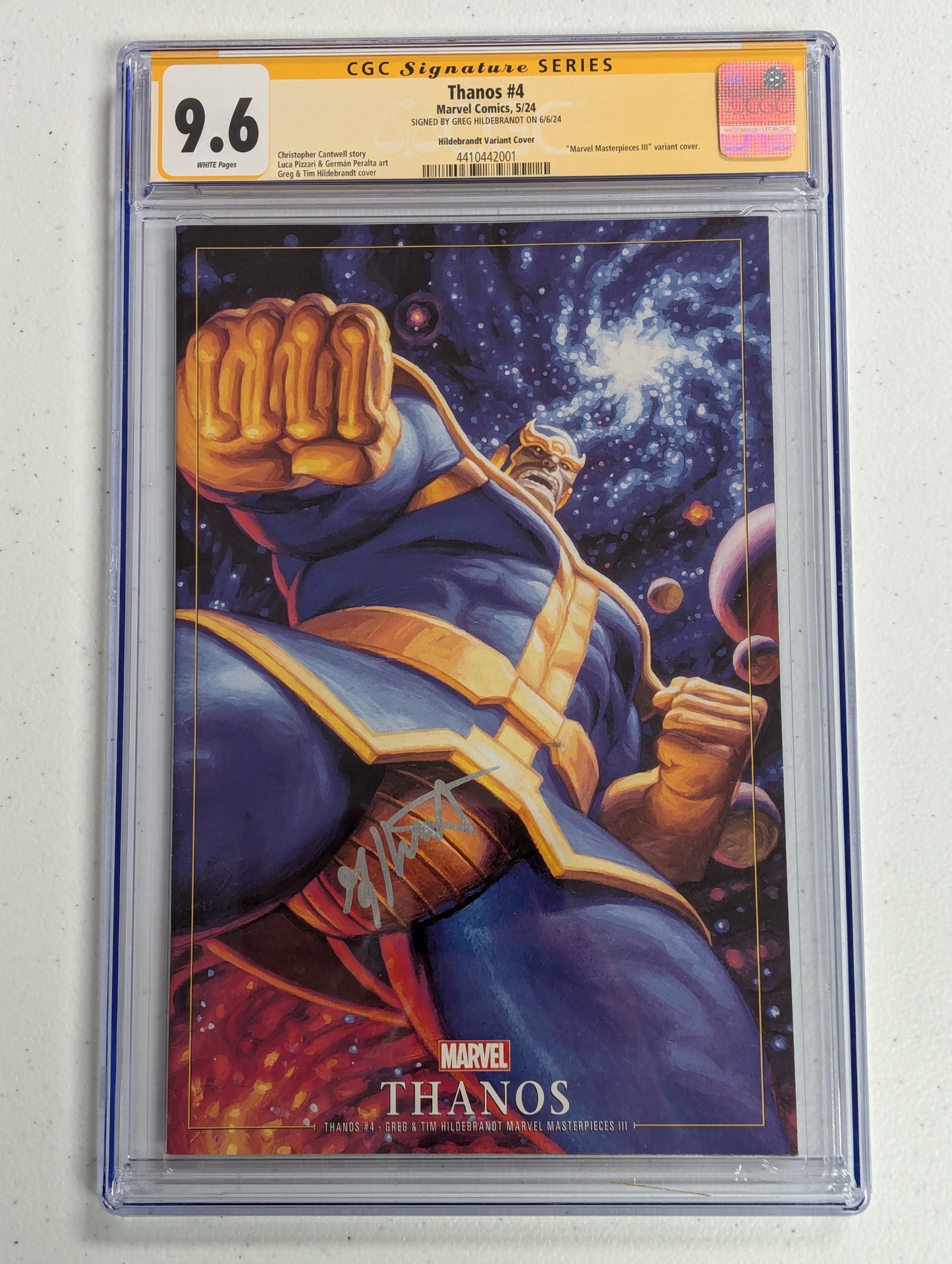 Thanos #4 (2024) - CGC SS 9.6 - Signed by Greg Hildebrandt