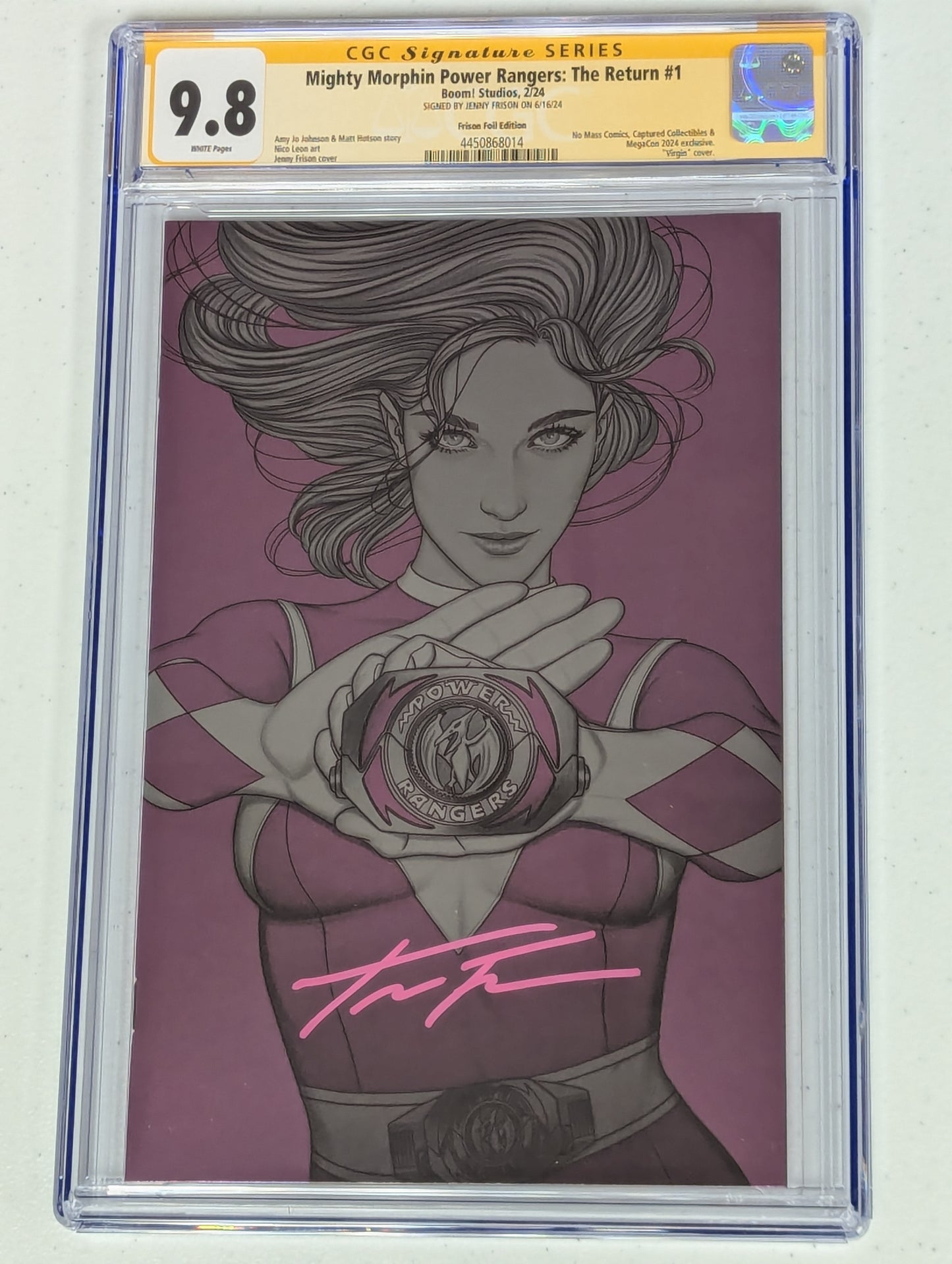 Mighty Morphin Power Raangers: The Return #1 - Frison Foil Megacon - CGC SS 9.8 - signed by Jenny Frison