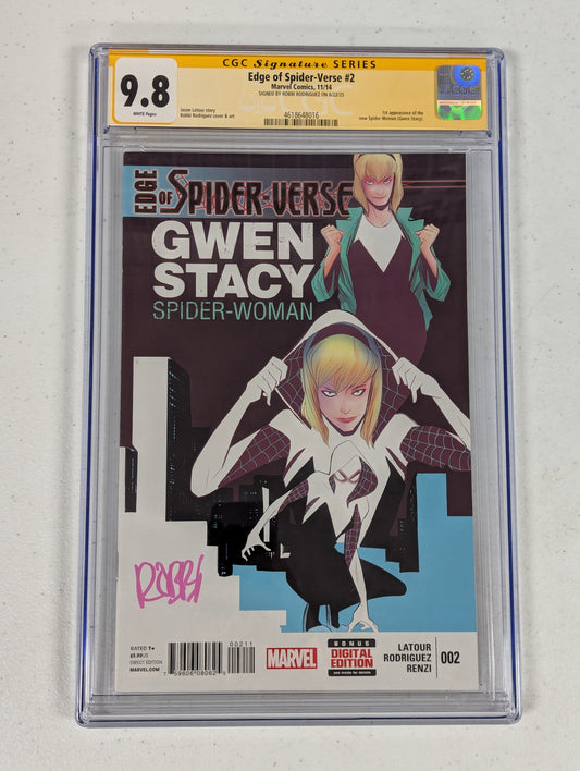 Edge of Spider-verse #2 (2014) First Print - CGC SS 9.8 - Signed Robbi Rodriguez