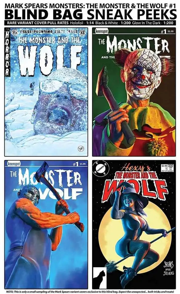 Mark Spears Monsters The Monster and the Wolf #1 Blind Bag LOT OF 25